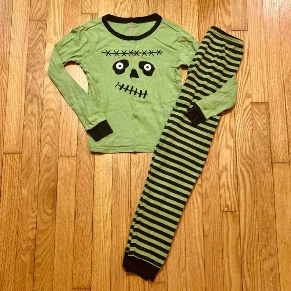 Gymboree Frankenstein Halloween 2 Piece Pajama Set Size 12
